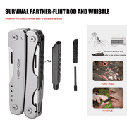 ROXON S803E Flash Elite 20-in-1 Multitool - D2 Blade, Flint, Pliers, Whistle