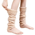 thumbnail image 3 of Women's Knit Leg Warmers, Soft Fleece Leg Sleeves for Casual Daily Wear, Versatile Cuffed Leg Warmers for Women Fashion and Outfit Layering - Light Yellow, 3 of 6