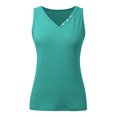 thumbnail image 3 of SNKSDGM Female Cotton Ribbed Tank Tops for Women Built in Bra Square Neck Tank Top Women Women Summer Solid Color Casual Loose V Neck Sleeveless Vest Xl, 3 of 4