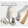 thumbnail image 3 of LUCKY STEP Classic Platform Sneakers Fashion Retro Casual Shoes,Beige,Womens, 3 of 7