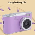 thumbnail image 5 of NFTIGB Digital Camera 4K 48MP 18x Zoom Auto Focus 2.4 Inch Screen Built in Fill Light Compact Students Camera for Daily Travel Purple 5.5 inches / 14 cm, 5 of 9