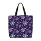 thumbnail image 1 of Balery Christmas Purple Snowflakes Bolsa de Mano para Mujeres con Cremallera, Bolsa de Gimnasio con Compartimentos, Bolsa para Laptop, Bolsa para Trabajo, 1 of 7