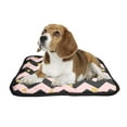 thumbnail image 2 of PKQWTM glittering gold polka dot black pink chevron Pet Dog Cat Bed Pee Pads Mat Cushion Potty Dogs Blankets Crate Bed Kennel 28x36 inch, 2 of 3