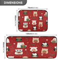 thumbnail image 3 of 2-Piece Kitchen Rugs Set Non-Slip Mats Carpet Floor for Kitchen, Bathroom (19.7"x27.6" & 19.7"x47.2") Cute Christmas Animals, 3 of 7