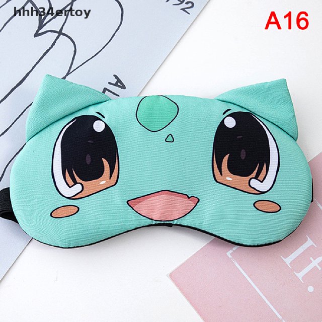 hhh34ertoy > Máscara De Cubierta De Ojos Para Dormir Linda Sueño Nocturno Vendaje Tipo Pikachu Blindfo Bien huangjie unisex