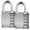 Silver, variant on Padlock, 4 Digit Combination Locks for Luggage Locker Toolbox Storage Box Warehouse Office School Gym Black