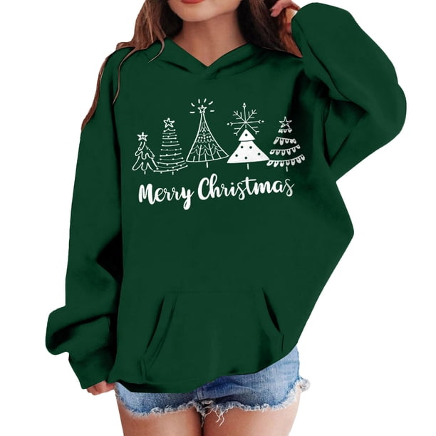 Sudadera con capucha para niñas y niños, sudadera de manga larga con cuello redondo y estampado de moda, jersey con bolsillo, sudadera de poliéster para niñas