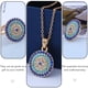 thumbnail image 2 of 1 set de aretes de collar kit de pulsera de anillo redondo juego de joyas de ojo azul turco, 2 of 6