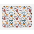 thumbnail image 1 of Colorful Bath Mat, Famous Dutch Motifs Pattern Illustration Designed on Plain Backdrop, Plush Bathroom Decor Mat with Non Slip Backing, 29.5" X 17.5", White and Multicolor, by Ambesonne, 1 of 2