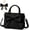 Black, variant on Cute Purses for Women Leather Crossbody with Bow Charm Small Handbags with Adjustable Shoulder Strap