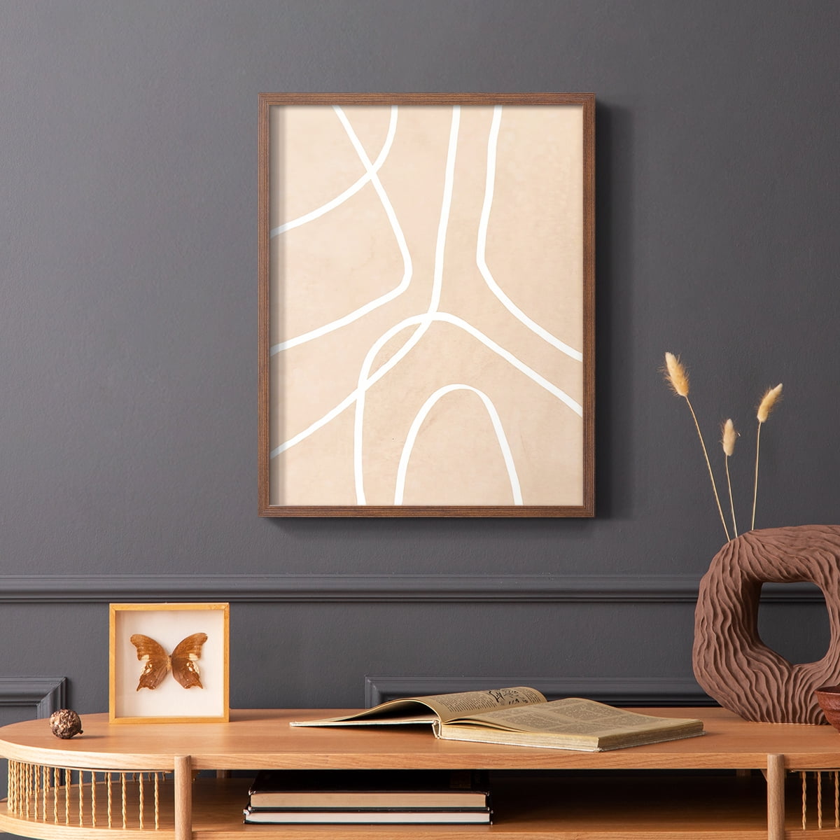 Clean Contour III in Paper Solid Wood 8 x 10 Framed Print
