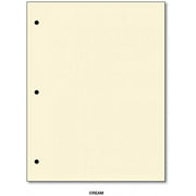 3 Hole Color Paper - Cream - 8 1/2 x 11 - 100 Papers Per Pack