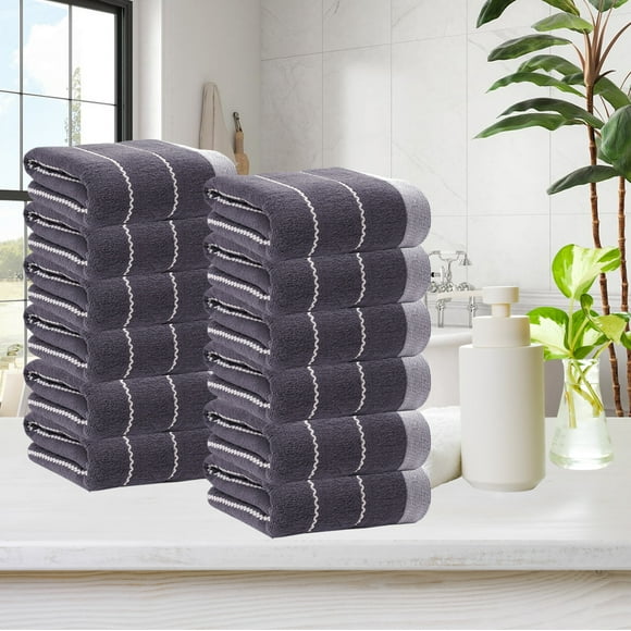 Apmemiss Hand Towels for Bathroom 12 Pack, Highly Absorbent Microfiber Hand Towel, Multipurpose Gym Towels Camping Towels Spa Towels Hotel Towels, Soft and Quick Drying Hand Towel 12 x 27 inches