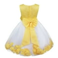 thumbnail image 3 of Miaeowve Kids Girls Flower Petals Sleeveless Wedding Party Dress Formal Prom Pageant Tulle Gowns Yellow 6, 3 of 6