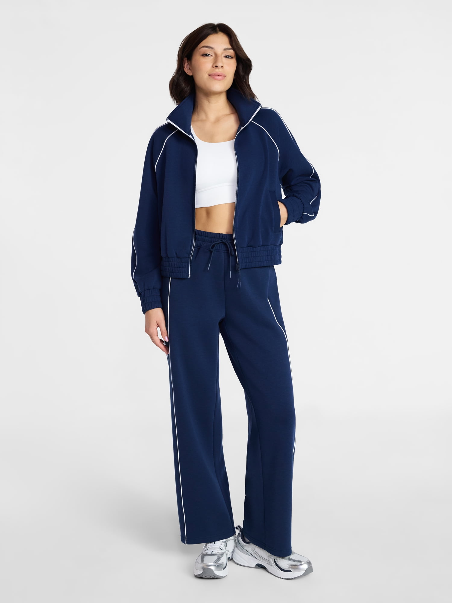 Avia Women's ScubaKnit Track Jacket, Sizes XS-XXXL
