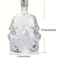 thumbnail image 3 of Set Of 3, Whiskey Decanter Set With 2 Glasses, Transparent Creative Flask Carefe, Whiskey Carafe For Wine, Scotch, Bourbon, Vodka, Liquor, Valentine's Day Gift, Halloween Decor, 3 of 4