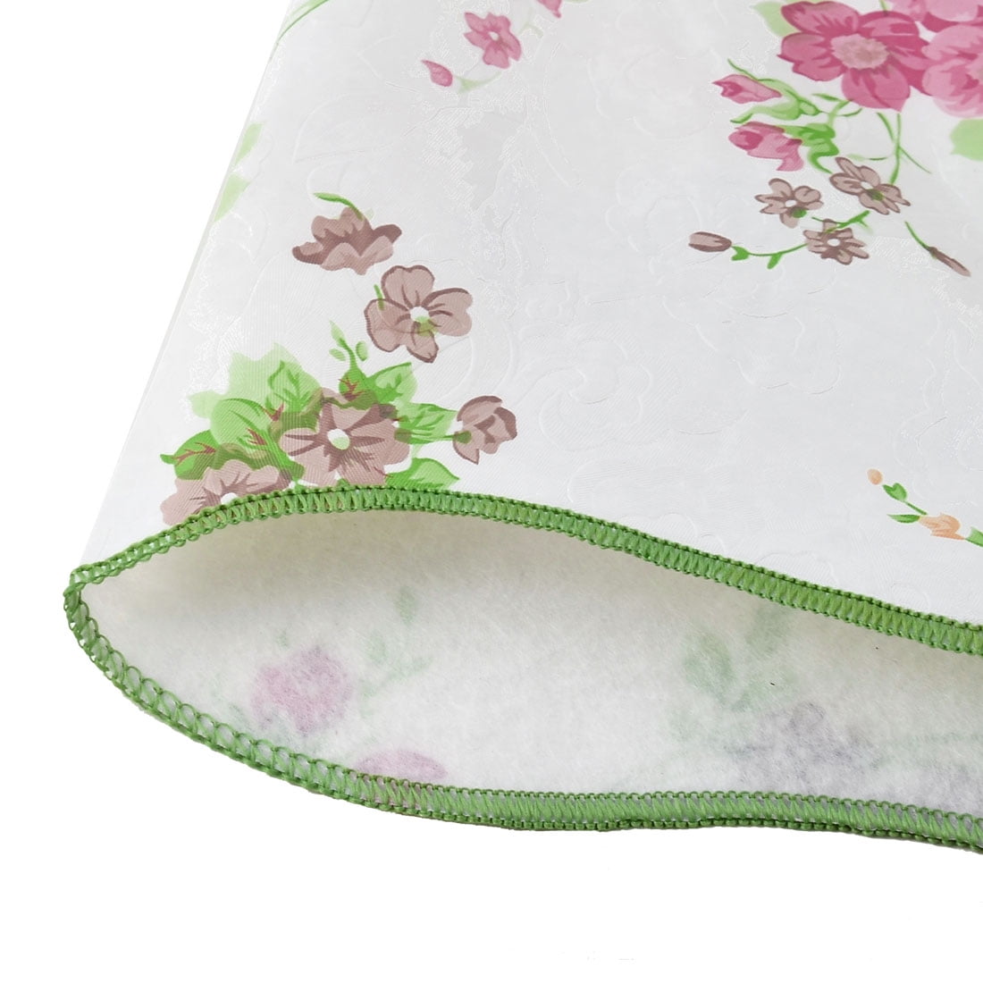 Unique Bargains Floral Round Vinyl Waterproof Tablecloth Red Flower 71" Dia