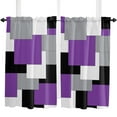 thumbnail image 5 of Mosaic Color Abstract Small Curtain Rod Pocket Short Curtains Half Drapes Partition Cabinet Door Window Curtains Home Decor, 5 of 6
