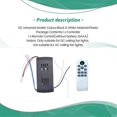 thumbnail image 2 of Ceiling Fan Remote Control Kit 40W 6-Speed Timing Function Replacement Remote for DC Ceiling Fans &, 2 of 5