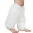 thumbnail image 4 of CYSFASHION Furry Boots for Women Faux Fur Leg Warmers Fluffy Fall Fashion Must Haves Fuzzy Boot White, 4 of 7