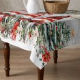 thumbnail image 4 of Grey Christmas Table Cloth Waterproof Tablecloths, Gnomes Xmas Tree Poinsettia Eucalyptus Tablecloth Dining Table Cover for Kitchen Party Tabletop Outdoor, Square Tablecloth 54x54 Inch, 4 of 9