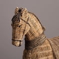 thumbnail image 4 of CQCYD Horse Statue, Rattan Style Home Decor Resin Horse Sculpture Vintage Boho Western Decor Handcrafted Horse Figurine Farmhouse Decor Accent Piece, 4 of 6