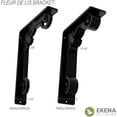thumbnail image 5 of Ekena Millwork 2"W x 5 1/2"D x 8"H Fleur De Lis Wrought Iron Bracket, (Triple center brace) (6-Pack), 5 of 5