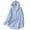 #0085-Blue, variant on TaTaai Women's Striped Sun Protection Button Down Hoodie Long Sleeve Loose Shirt Jacket for Summer Beach