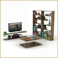 thumbnail image 5 of Bookshelf Industrial 6-Shelf Open Back Wood Frame | Walnut/Chrome, 5 of 10