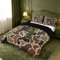 thumbnail image 2 of meiyoeat Camouflage Duck Monogram A Bedding For Boys,Hunting Themed Initial Duvet Cover Full,Black Reversible,3 Pieces,1 Duvet Cover and 2 Pillowcases, 2 of 6