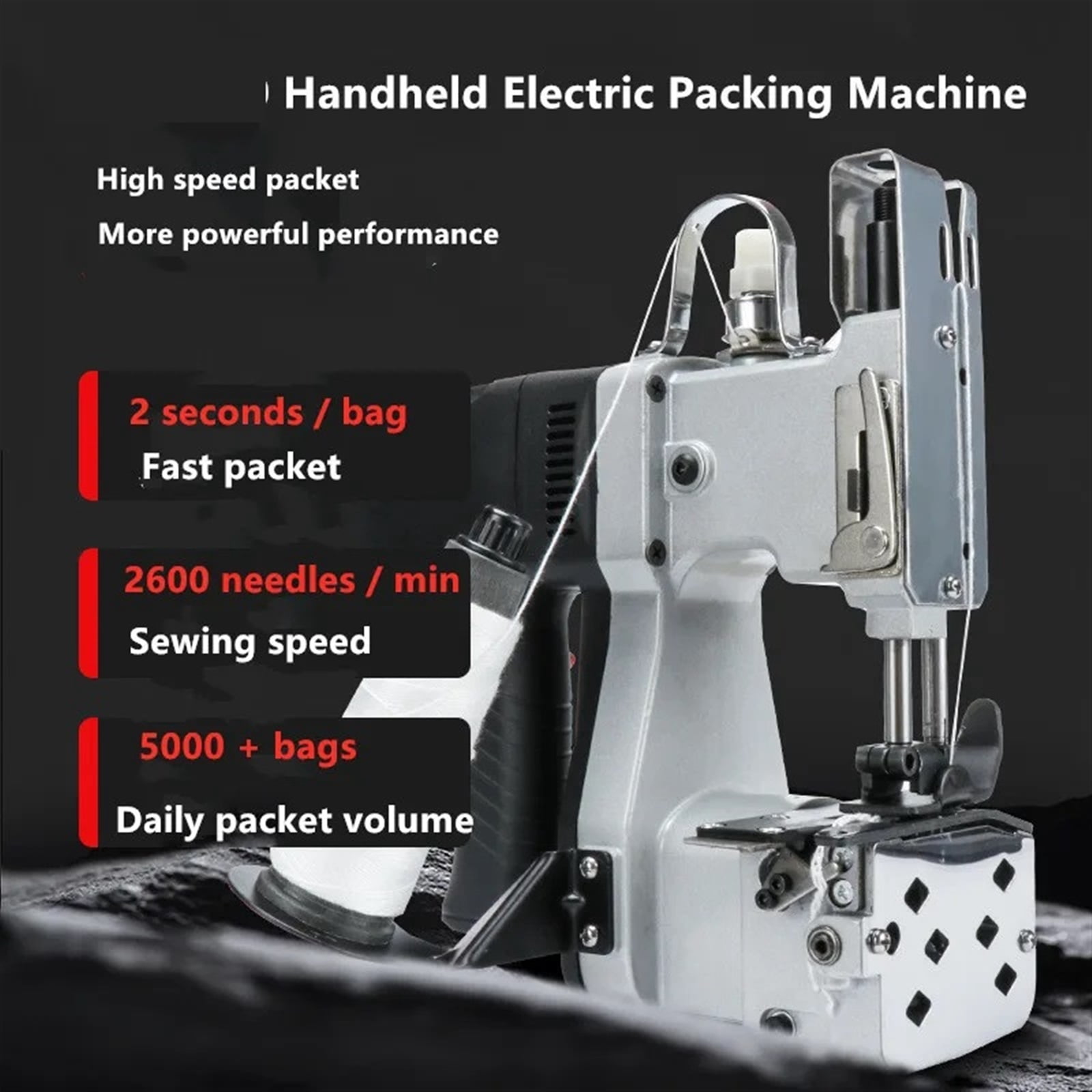 Sewing Machine Hand-held Electric Sack Packaging Machine Is Suitable For Woven Bags, Non-Woven Fabrics, Kraft Paper Bags