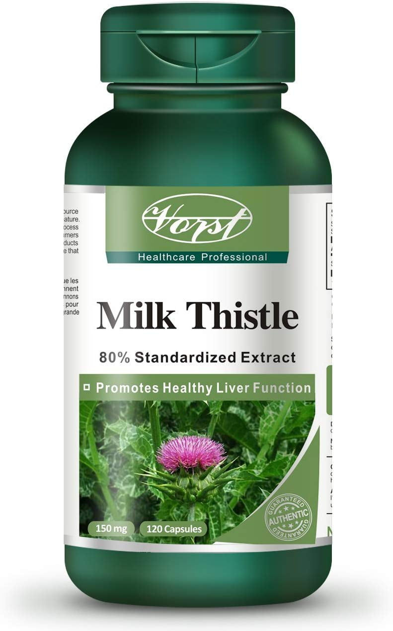 Vorst Milk Thistle Liver Health Detoxification Supplement 150mg 120
