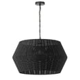 thumbnail image 2 of Aiwen 6-Light Rattan Cage Black Pendant Light Retro Hand-Woven Industrial Ceiling Light, 2 of 9