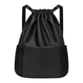 thumbnail image 2 of Taotanxi Drawstring Backpack Water Resistant Sports Gym Bag Drawstring Bags Swim Backpack for Men Women Black, 2 of 3