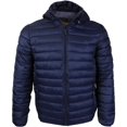 thumbnail image 4 of Maximos Men's Coat Slim Fit Lightweight Zip Insulated Puffer Hooded Jacket, Royal, XL, 4 of 6