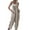 Apricot, variant on Women's Sleeveless Linen Wide Leg Jumpsuit Rompers Overalls Harem Pants