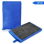 2Pcs Microfiber Car Wash Cleaning Glove Rag Clay Bar Mitt Auto Detailing Glove Cloth Rag