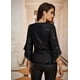 thumbnail image 3 of Blusa de cóctel con lentejuelas y escote en V y manga 3/4 para mujer, 3 of 4