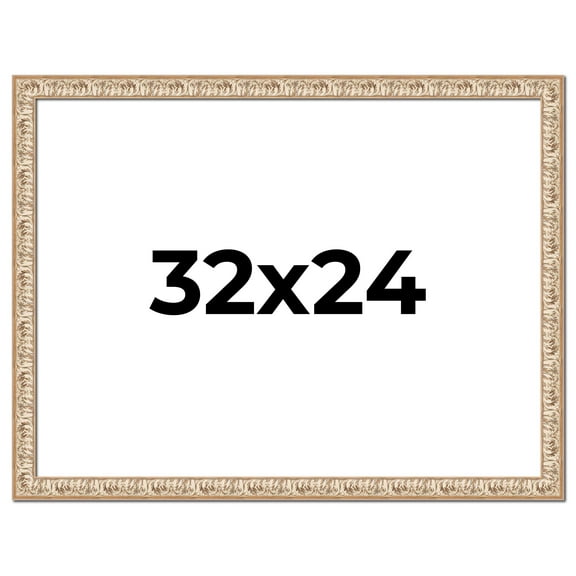 32x24 Frame White Real Wood Picture Frame Width 1.5 inches | Interior Frame Depth 0.5 inches |