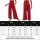 thumbnail image 2 of Pantalones Pantalones largos casuales para mujer, cómodos pantalones palazzo, pantalones elásticos de cintura alta para desplazamientos Ygjytge Rojo T S para Mujer, 2 of 6