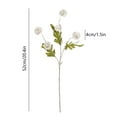 thumbnail image 3 of 5-Stem Pink Dandelion Artificial Flowers - Weatherproof Bendable Stems for Porch Pots, Garden & Outdoor Decor Gift White, 3 of 6