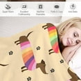 thumbnail image 3 of Cute Dachshund Puppy Unicorn Fleece Blankets Merry Christmas Soft Flannel Cozy Blanket for Adults,Washable Lightweight Fuzzy Blanket Gift for Girls Boys 50X60in, 3 of 6