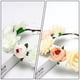 thumbnail image 3 of 2pcs tela de cabeza floral diadema simulada corona de cabello para niña (blanco, naranja), 3 of 6