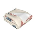 thumbnail image 5 of Japanese Style Pink Fan Throw Blanket, Super Soft Anti-Pilling Flannel Bed Blankets, 40"x30", 5 of 8