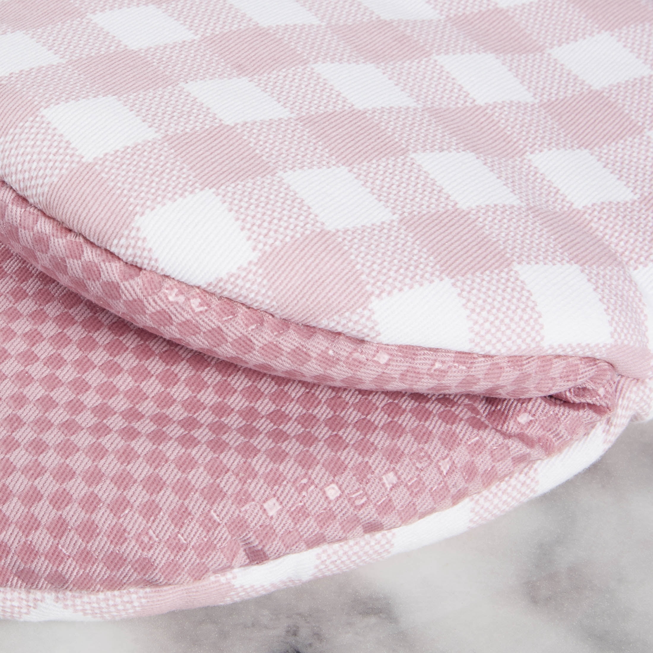 KitchenAid Gingham Mini Oven Mitt 2-Pack Set, Dried Rose, 5.5"x8"