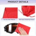 thumbnail image 2 of Uxcell 2-Pack Ski Goggle Bag, 11.8" x 9.1" Soft Microfiber Pouch Bags with Drawstring for Snow Goggles Red, 2 of 7