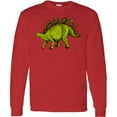 thumbnail image 3 of Inktastic Smiling Stegosaurus Long Sleeve T-Shirt, 3 of 5