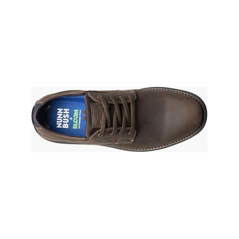 Nunn Bush Otto Plain Toe Oxford Shoes Comfort Leather Brown  display picture 3