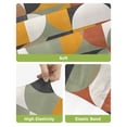 thumbnail image 4 of Orange Modern Geometric Bar Stool Covers Set of 2, Abstract Watercolor Semicircle Stretch Washable Bar Chair Covers with Backs, Removable Pub Counter Height Chair Cover for Kitchen Dining Room Cafe, 4 of 7