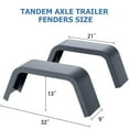 thumbnail image 5 of AOILE 2 Pack Trailer Fenders Fit 14"-16" Tires, Heavy Duty Steel Single Axle Trailer Fenders Car Hauler Trailer, Silver, 5 of 6